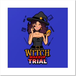 Pretty Funny Witch Feminist Girl Makeup Halloween Original Cartoon Posters and Art